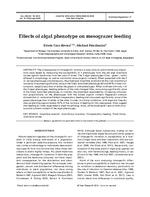 Effects of algal phenotype on mesograzer feeding